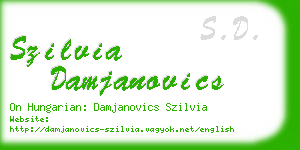 szilvia damjanovics business card